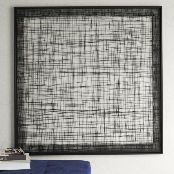 Trent Austin Design® Black Metal Mesh Geometric Wall Decor with Black